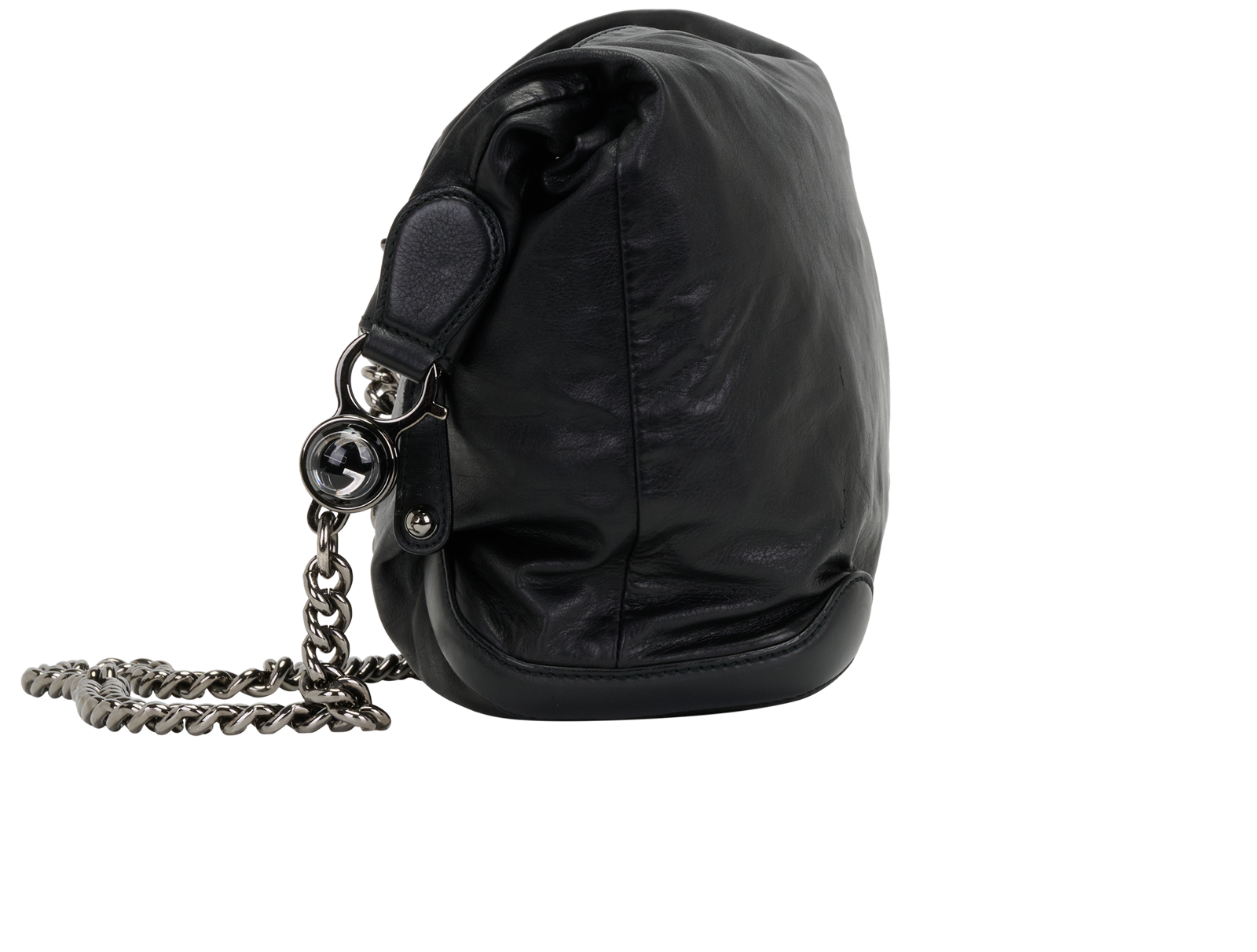 Vintage Hobo, &pound;350, Handbags, Black, Leather, Side view